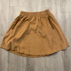 Harlowe & Graham Faux Suede A-line Mini Skirt XS